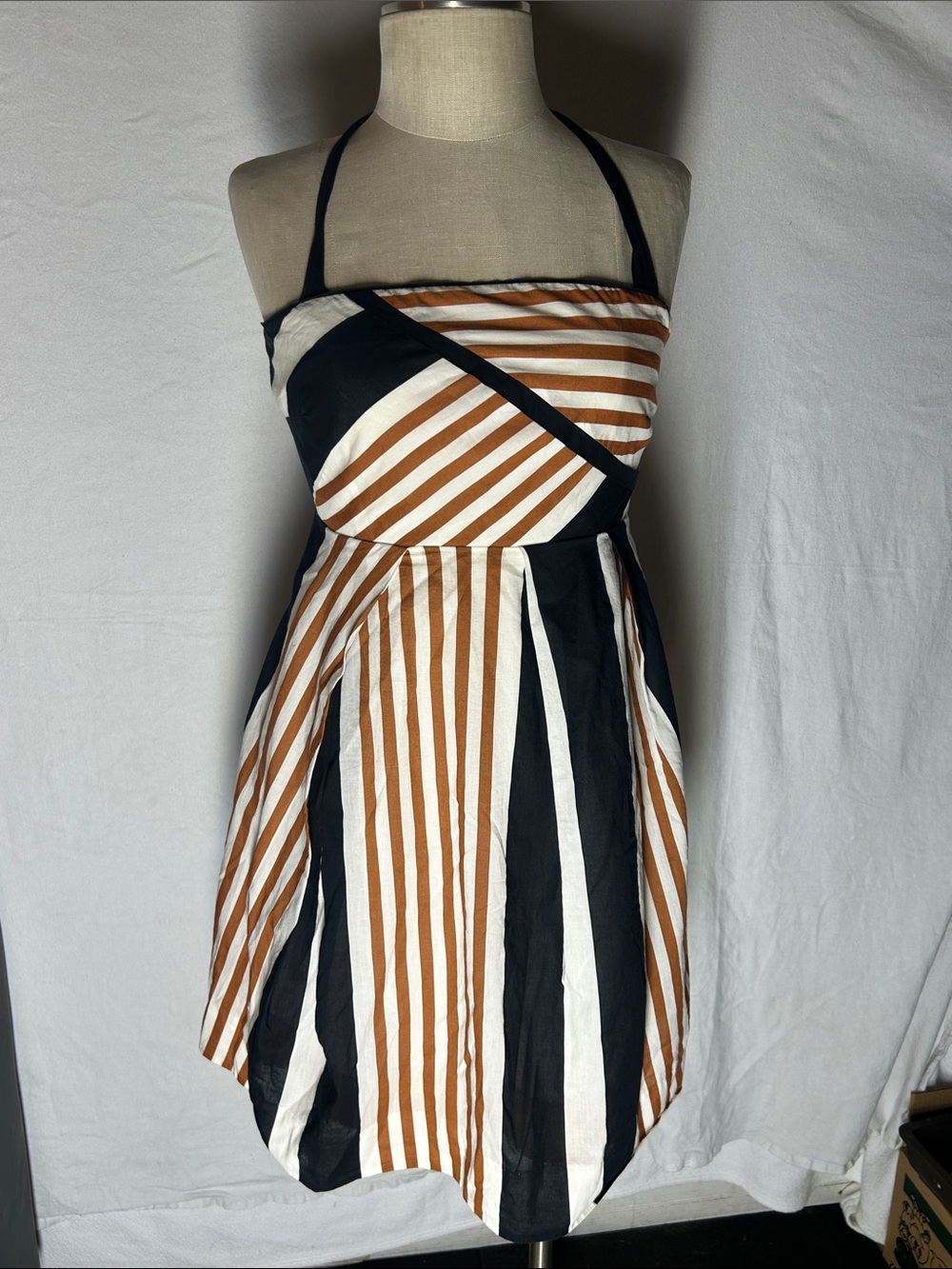 Moulinette Soeurs cotton strapless halter dress